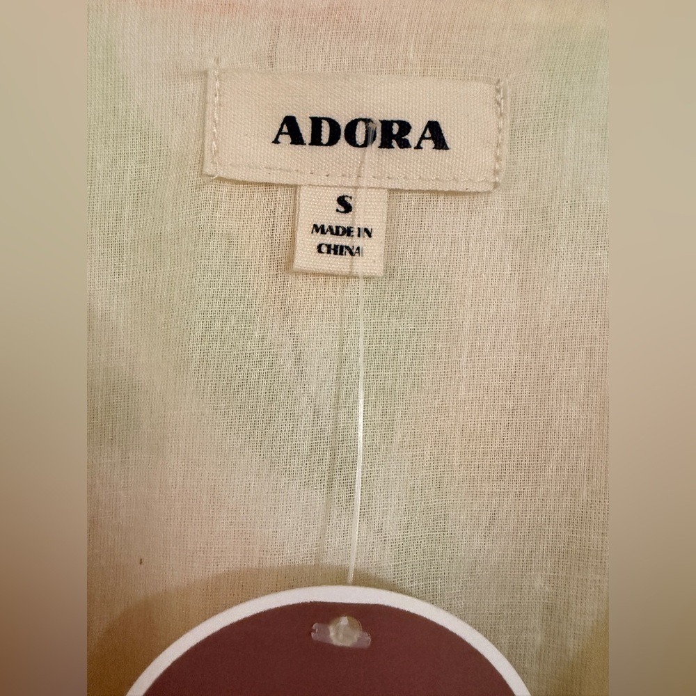 NWT Floral Cottagecore Puff Sleeve Mini Dress Boho Size Small Adora - Picture 4 of 8